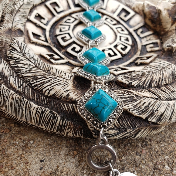Turquoise gemstone bracelet - Picture 4 of 7